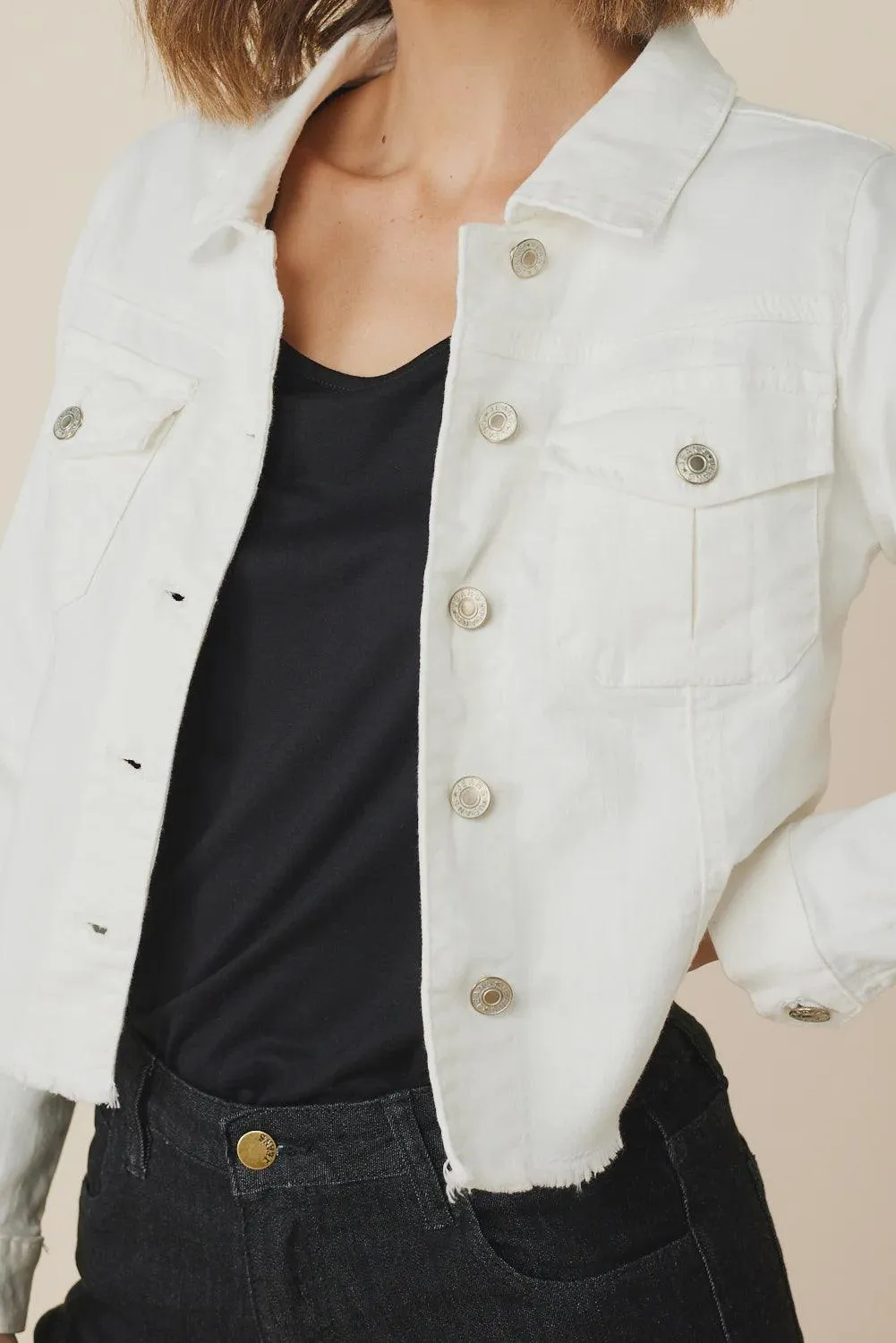 ADRIFT CROPPED DENIM JACKET