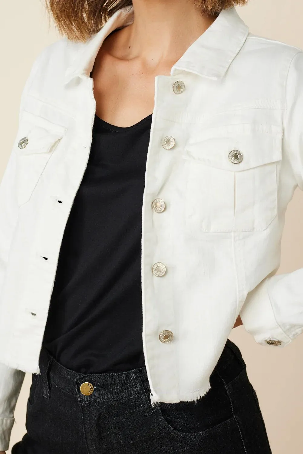 ADRIFT CROPPED DENIM JACKET