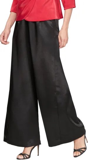 Alex Evenings Women's Wide Leg Chiffon Dress Pant for Mother of The Bride, Elegant Party Outfit (Petite and Regular Sizes)