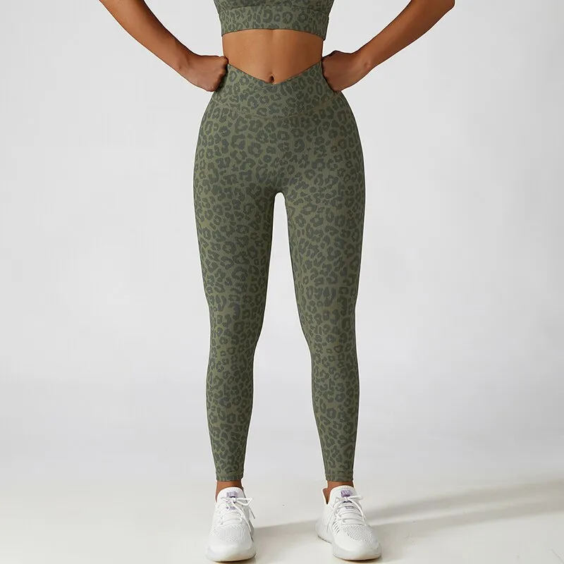 Aspen Leopard Print High Waist Leggings