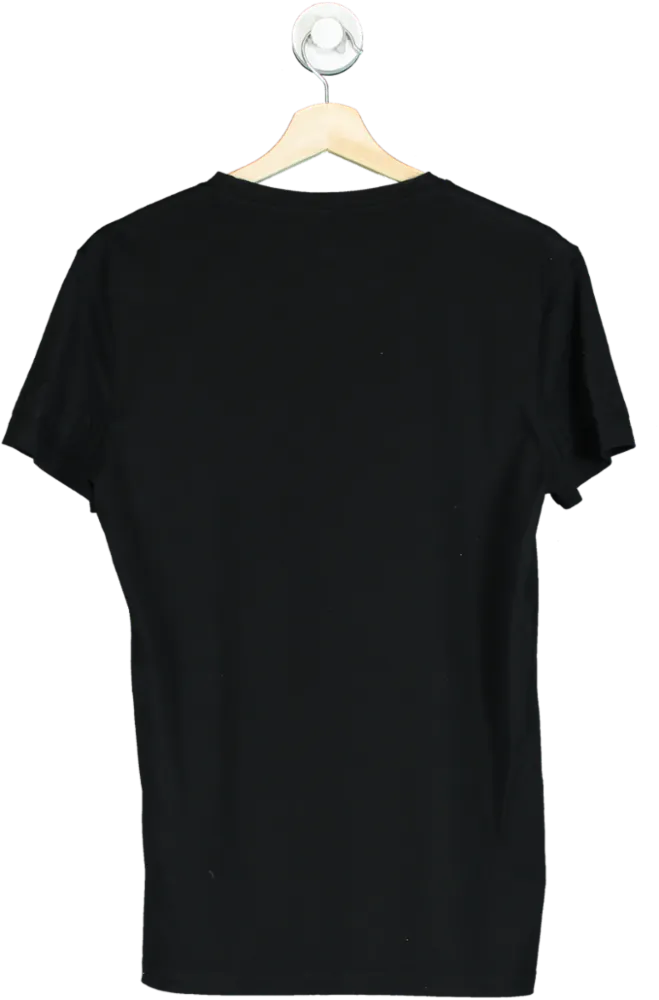 Balmain Black Embossed Logo Sleeve T-Shirt Size UK S