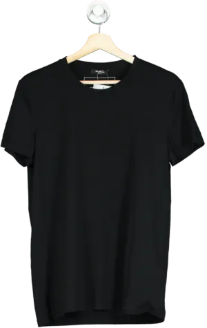 Balmain Black Embossed Logo Sleeve T-Shirt Size UK S