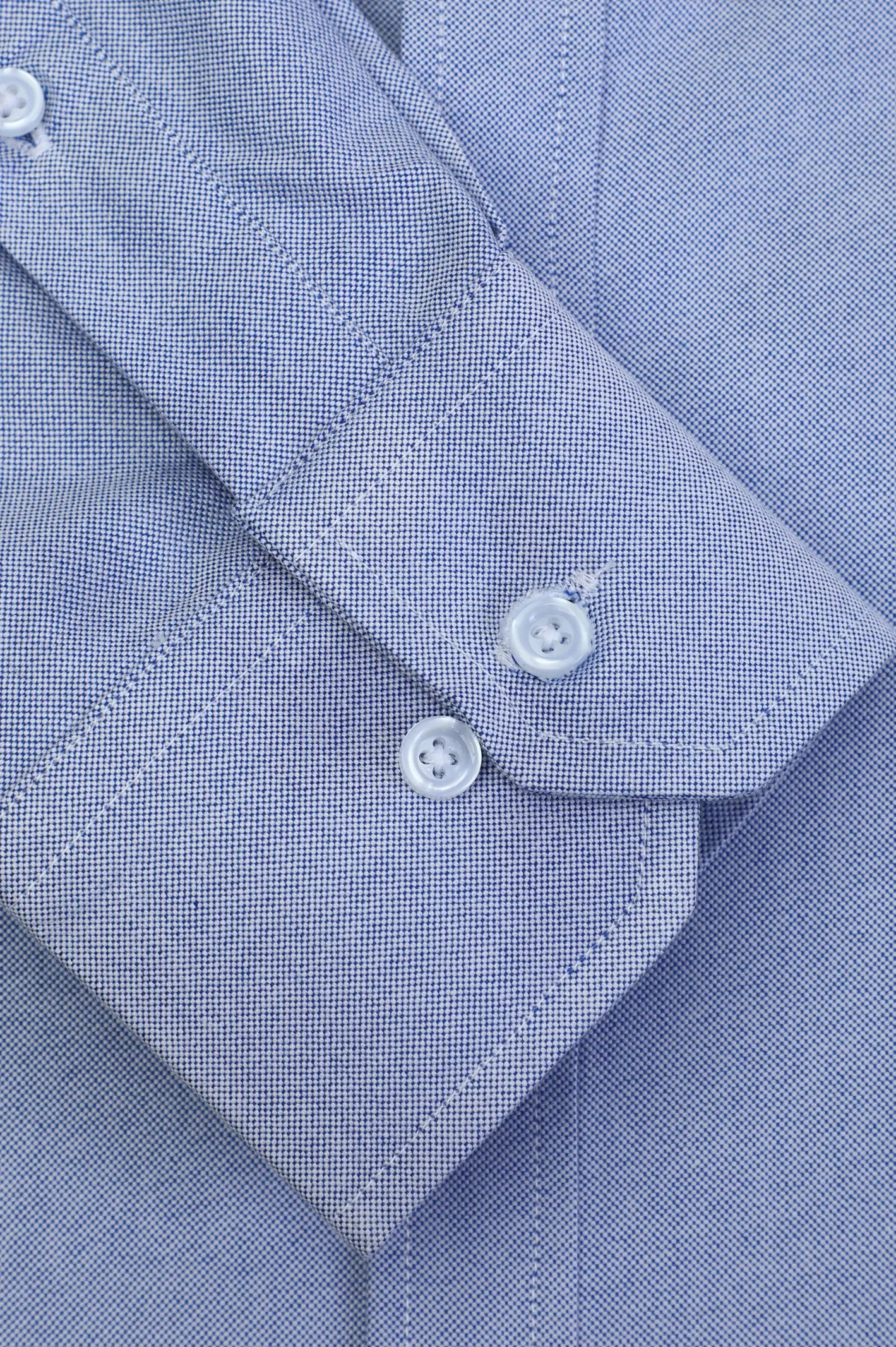 Blue Oxford Textured Casual Shirt