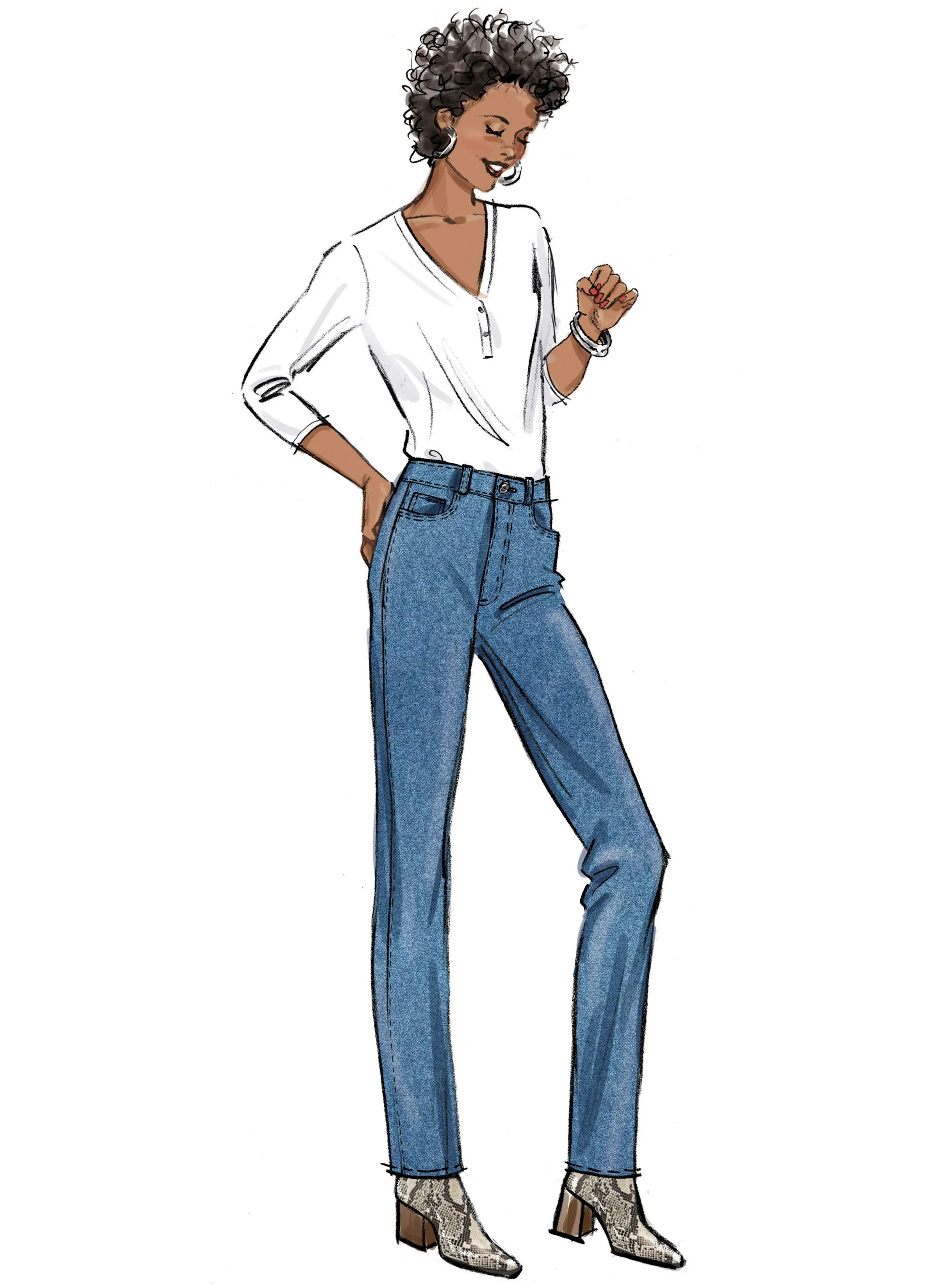 Butterick sewing pattern 6911 Misses' Jeans by Palmer/Pletsch