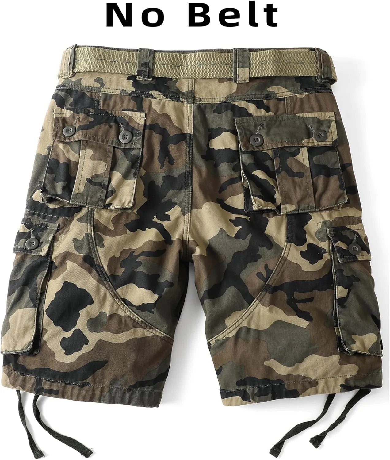 Camo Cargo Shorts for Men Cotton Casual Wild Outdoor Work Relaxed Fit Shorts with Multi-Pockets