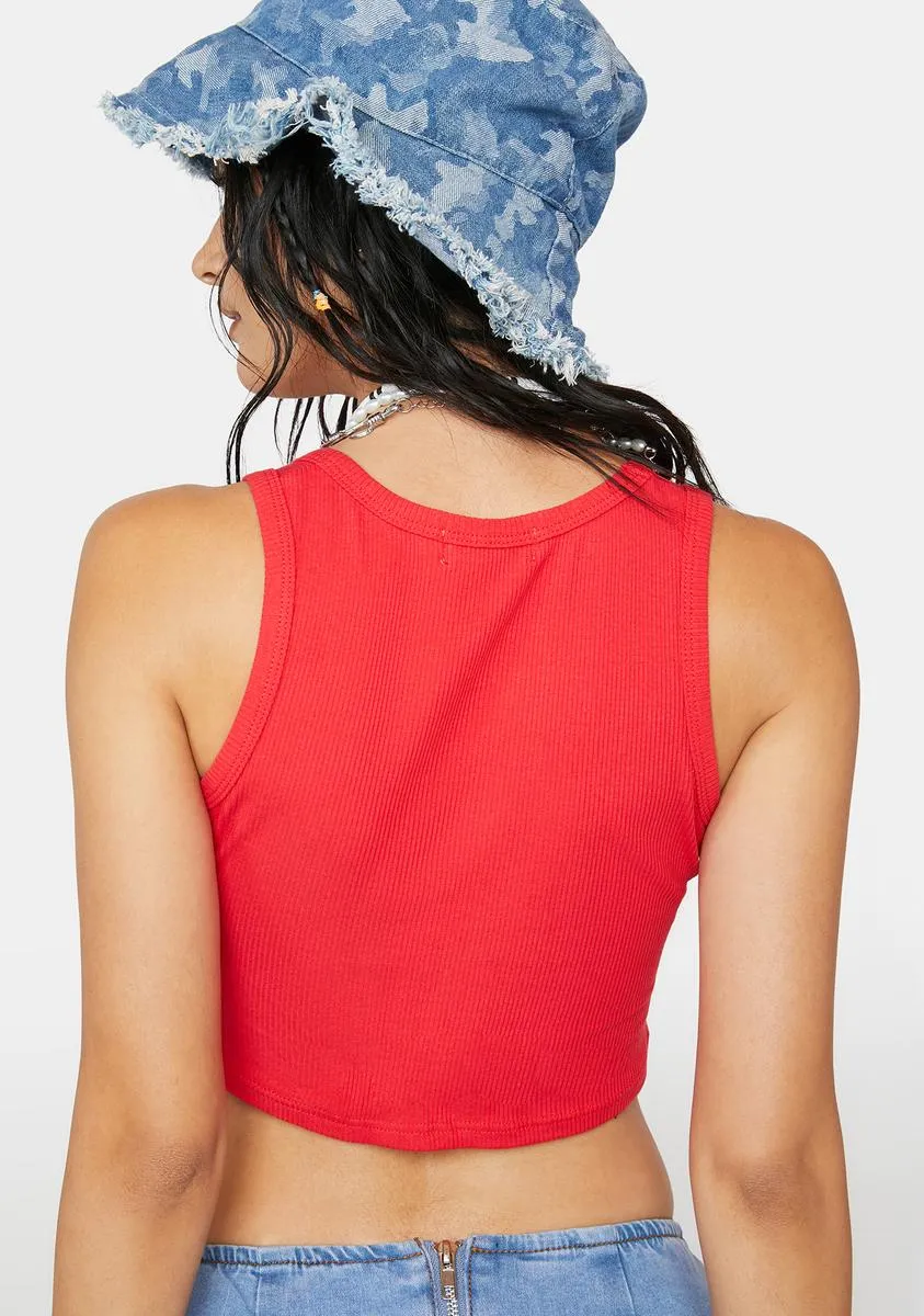 Casey Butterfly Ribbed Top