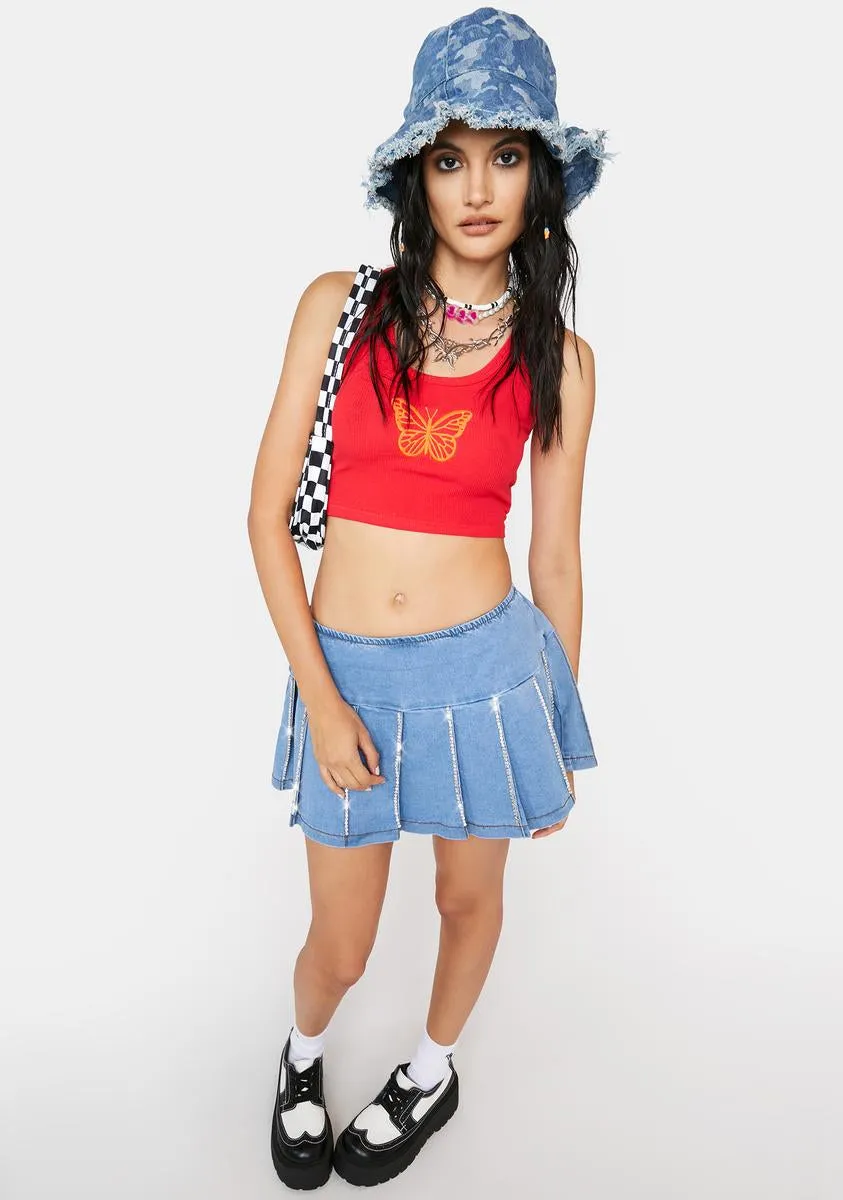 Casey Butterfly Ribbed Top