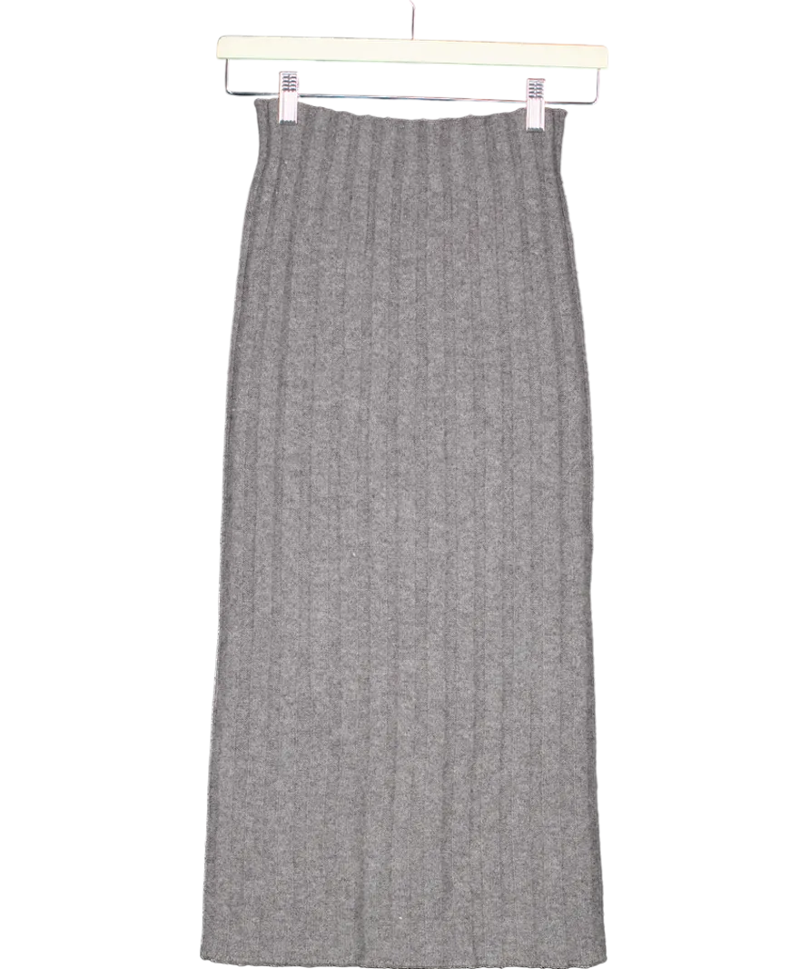 CIL Cashmere In Love Grey Lenny Cashmere Pencil Skirt UK S