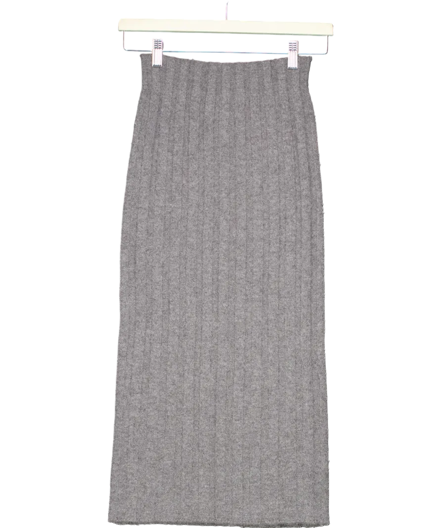 CIL Cashmere In Love Grey Lenny Cashmere Pencil Skirt UK S