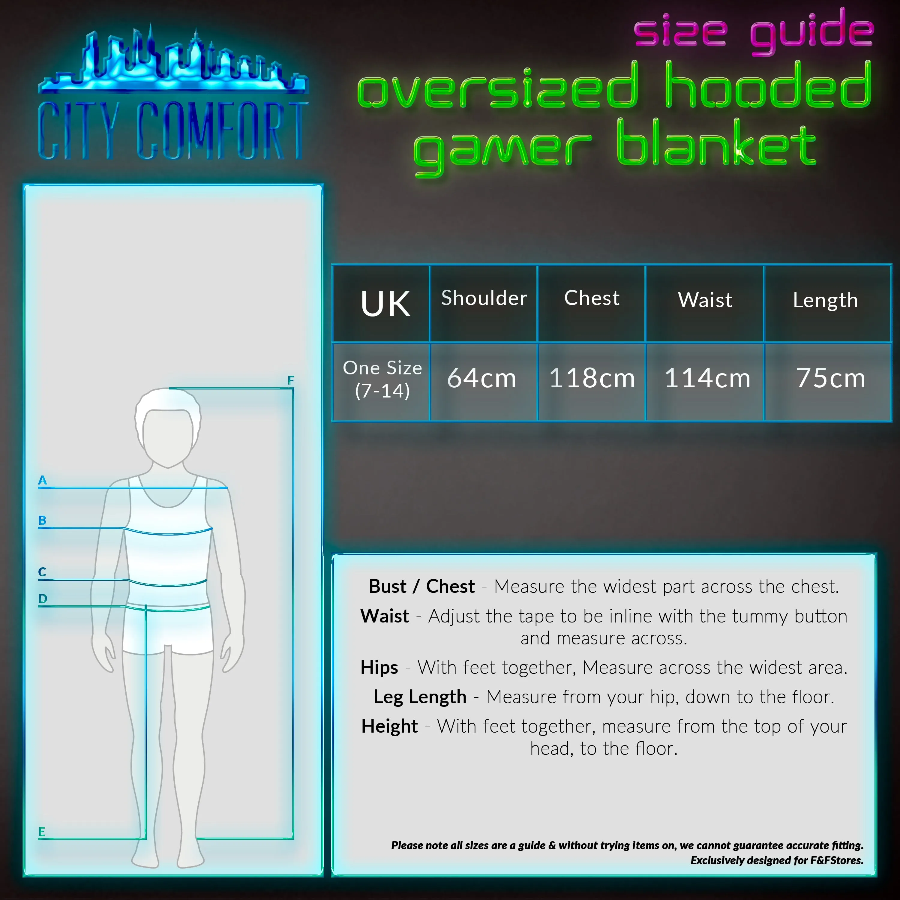 CityComfort Fleece Hoodie Blanket for Kids and Teenagers - Football One Size Kids Oversized Hoodie with Sherpa-Lined Hood Gaming Gifts for Kids