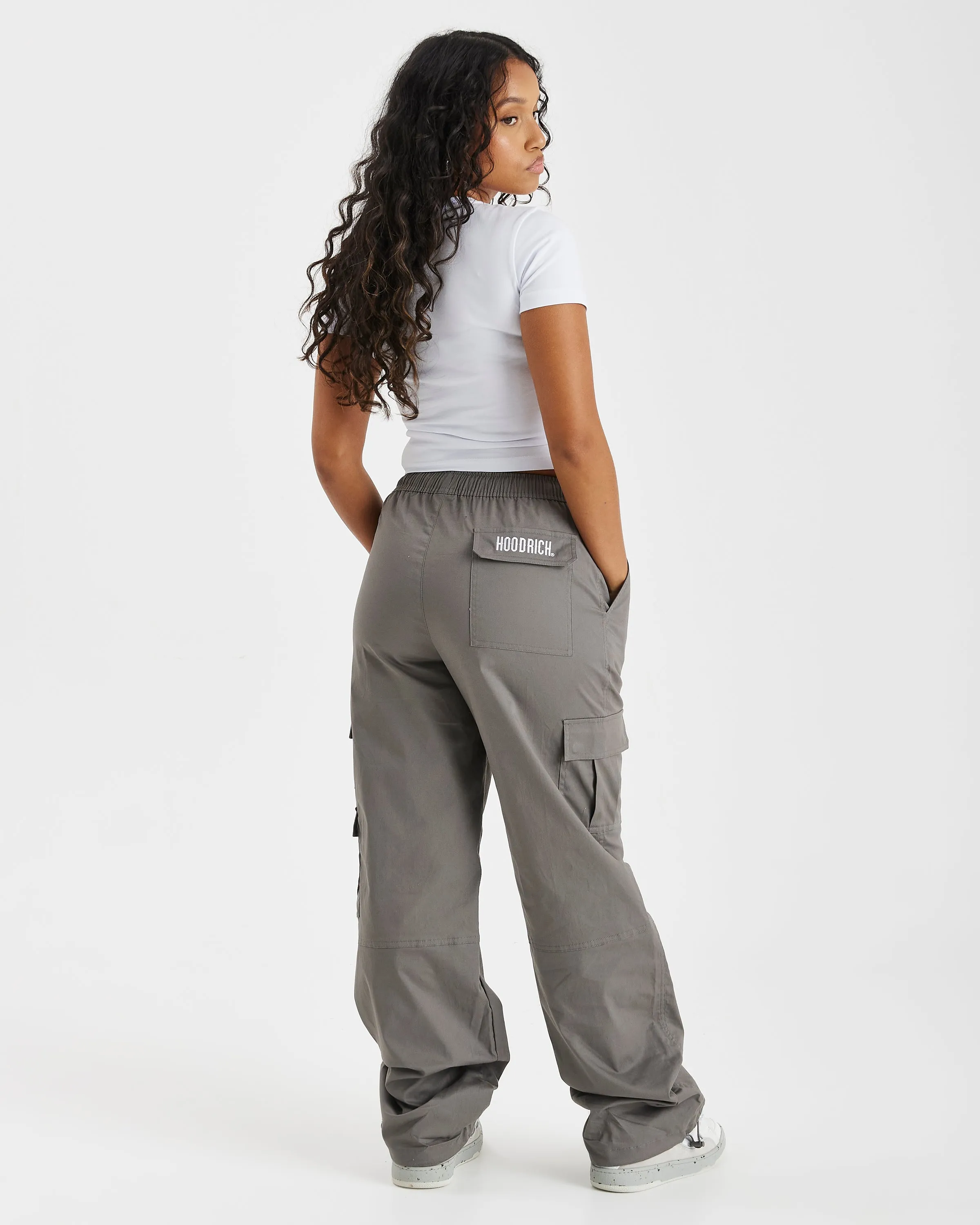 Combat Cargo Pants - Grey/White