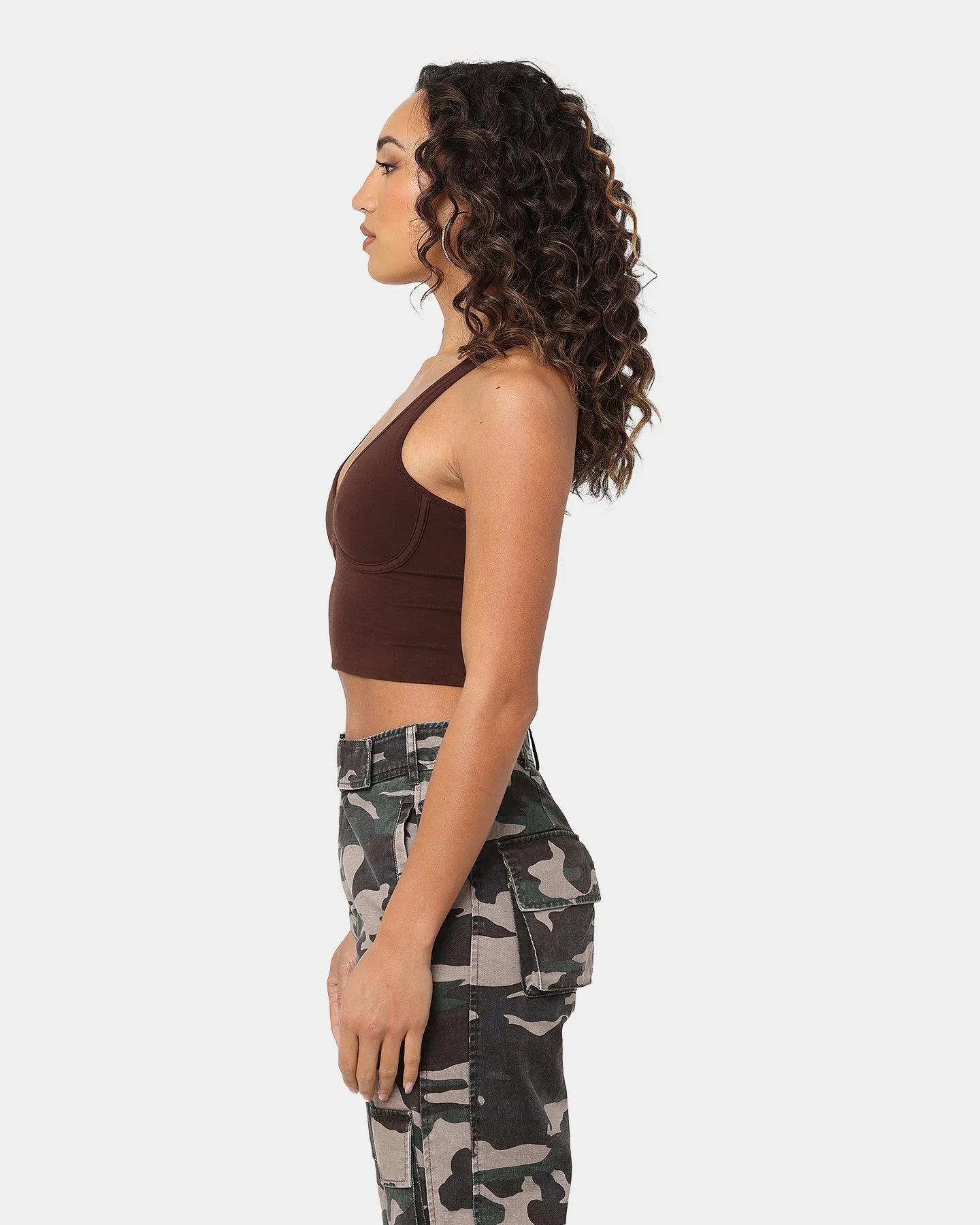 EN ES Women's Defined Contour Tank Brown
