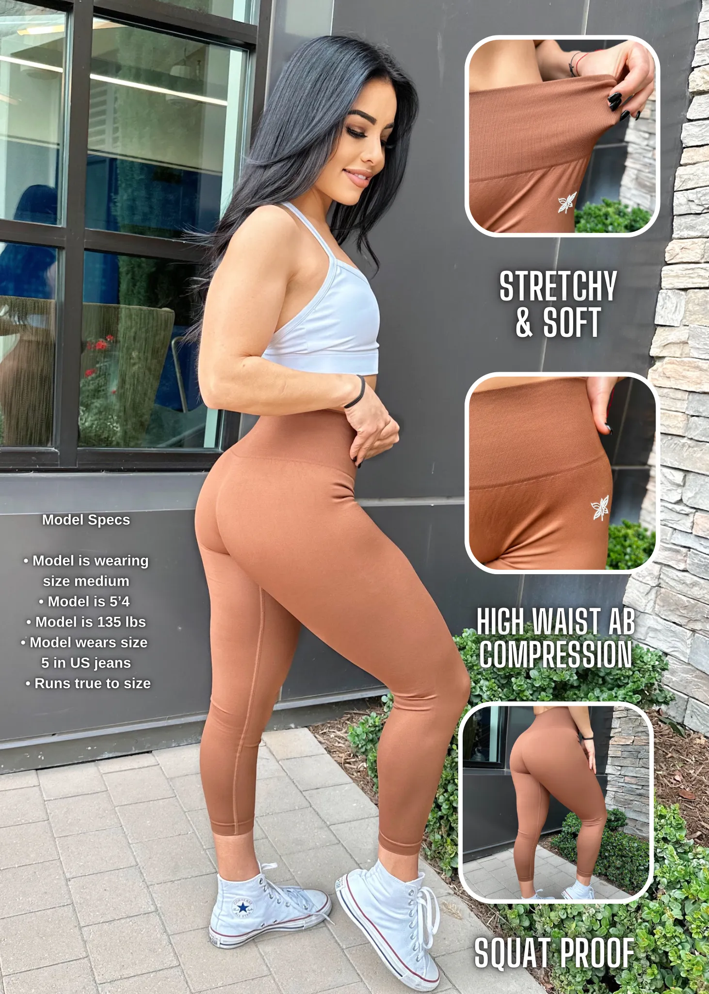 Essential Seamless Soft Leggings (Mocha)