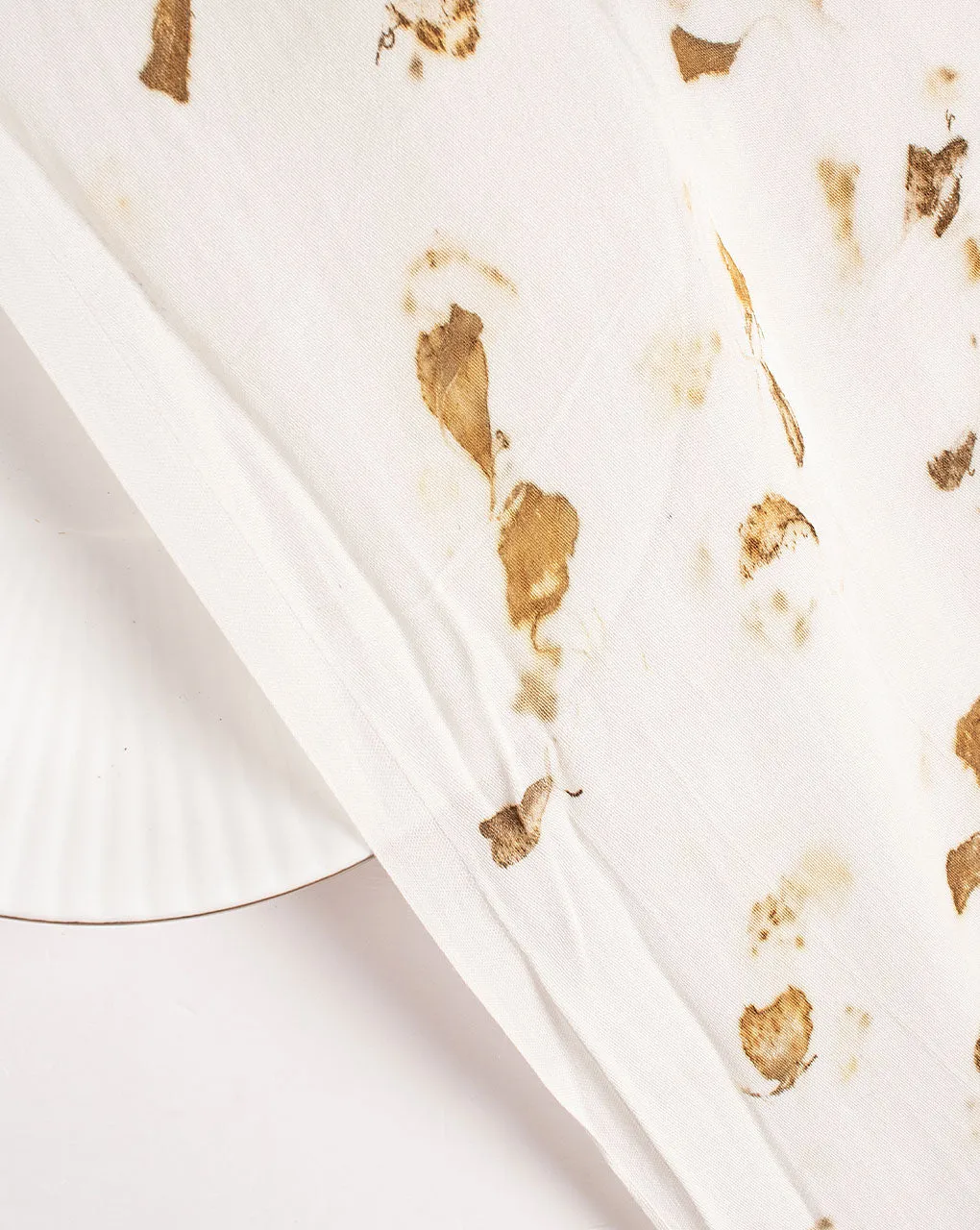 Exclusive Floral Eco Print Modal Satin Fabric