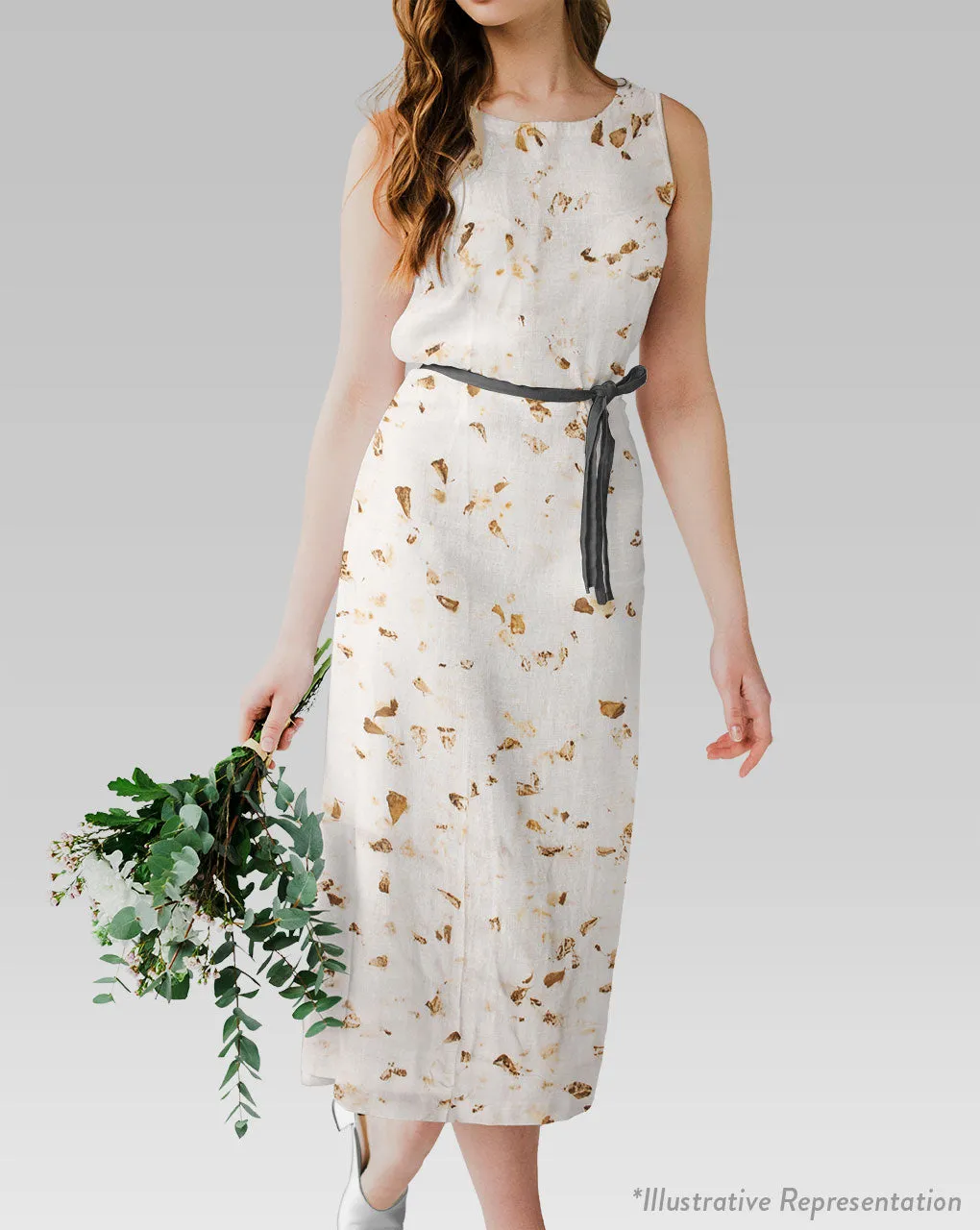 Exclusive Floral Eco Print Modal Satin Fabric