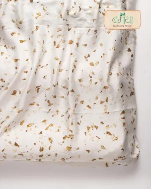 Exclusive Floral Eco Print Modal Satin Fabric