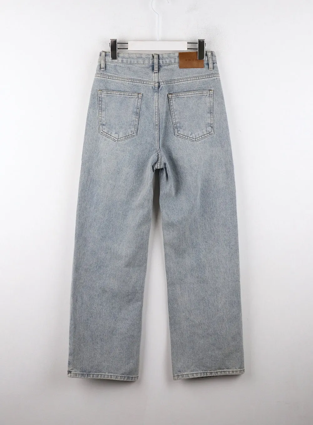 High-Waisted Full-Length Straight Leg Jeans OD320