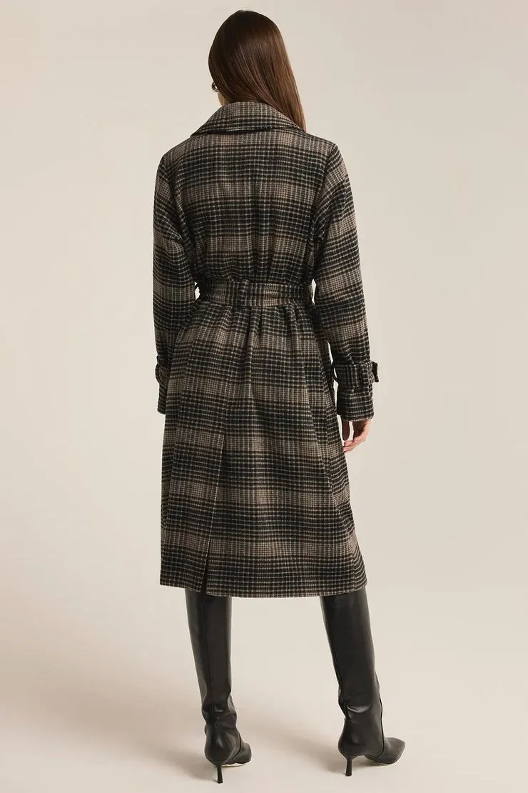 Jackie Plaid Trench
