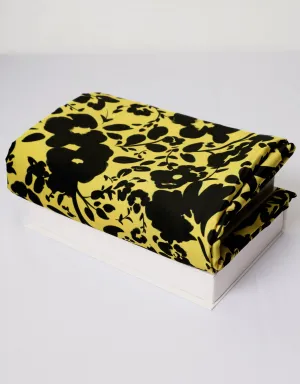 JASMINE SATIN - 4 METERS (BLACK   YELLOW)