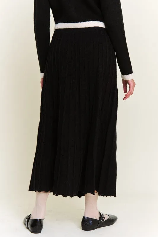 Knit Pleated Skirt