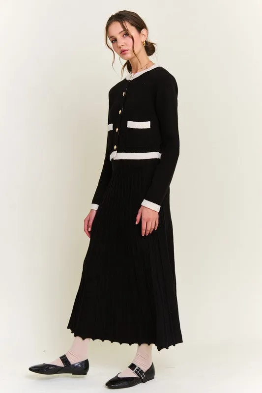 Knit Pleated Skirt