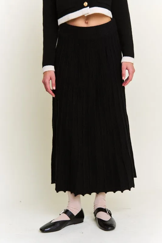 Knit Pleated Skirt
