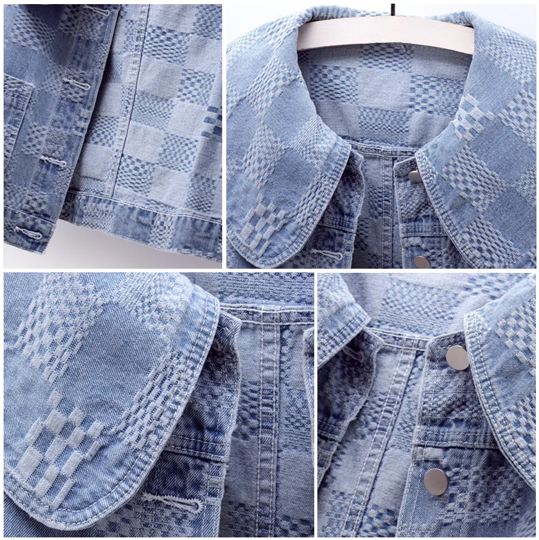 L'ARANTIQUE BIG COLLAR DENIM JACKET