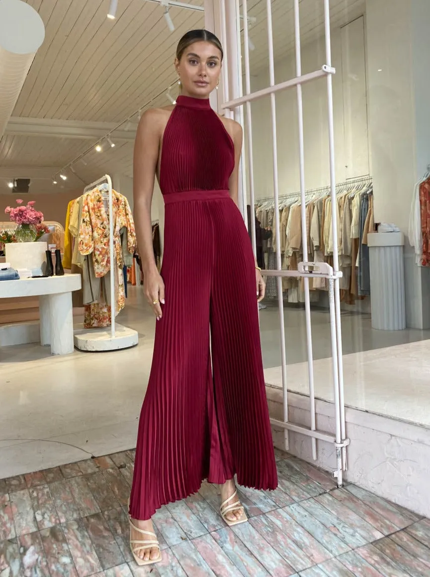 Lidee Cinema Jumpsuit in Ruby