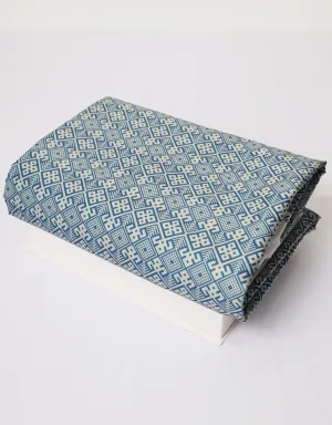 LIORA SATIN - 4 METERS (GREY   BLUE)