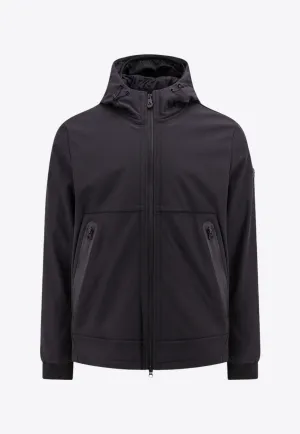 Logo Patch Zip-Up Windbreaker Jacket