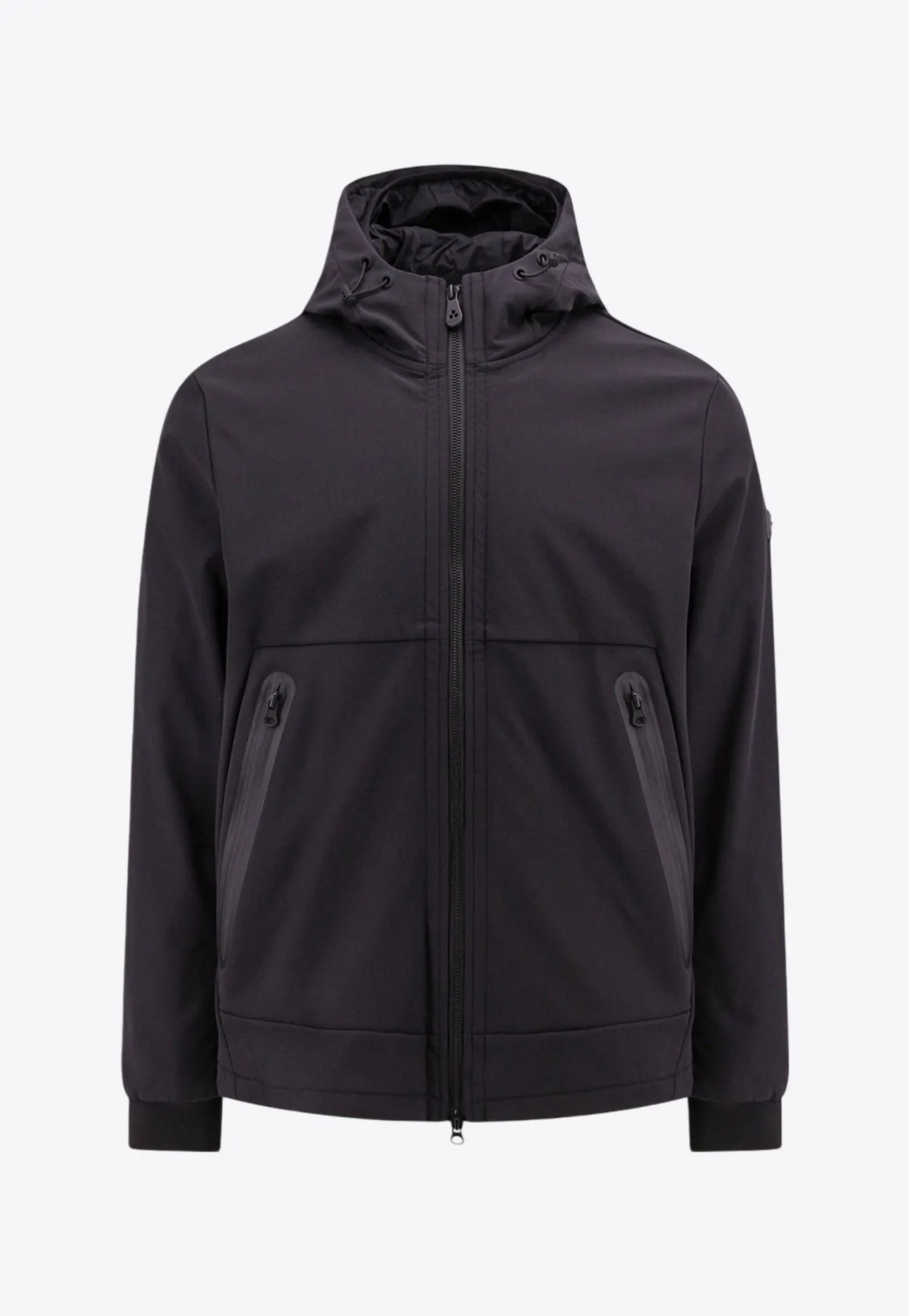 Logo Patch Zip-Up Windbreaker Jacket