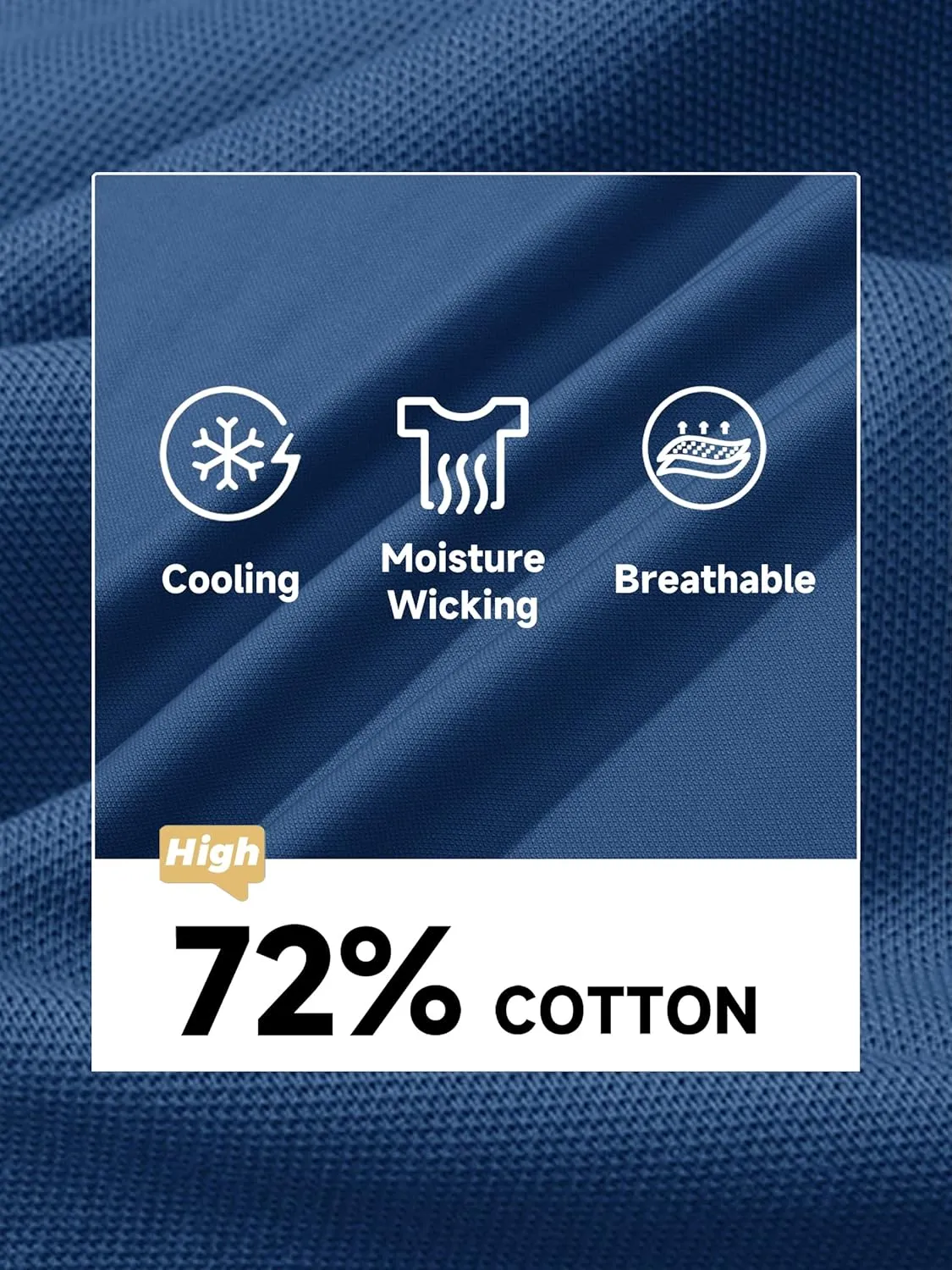 MAGCOMSEN Men's Polo Shirts Short Sleeve Cotton Pique 3 Button Classic Fit Casual T-Shirt Performance Golf Shirts