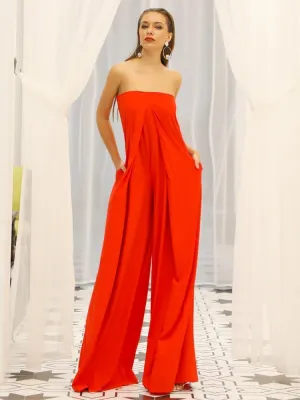 Off Shoulder Sexy Wide Leg Jumpsuit
