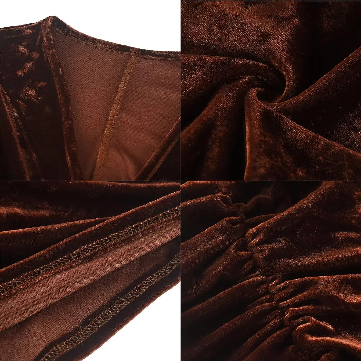 OLUOLIN Womens Deep V Neck Sexy Off Shoulder Velvet Bodycon Ruched Bodycon Mini Club Dress