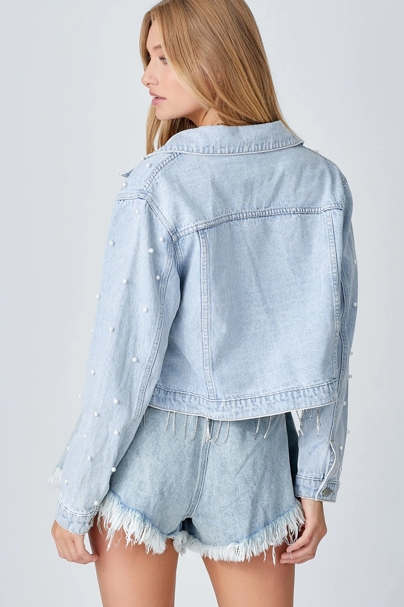 Pearls Of Wisdom Jacket - Lt Denim