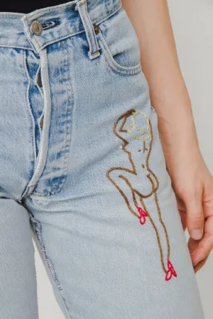 PINUP EMBROIDERED JEANS