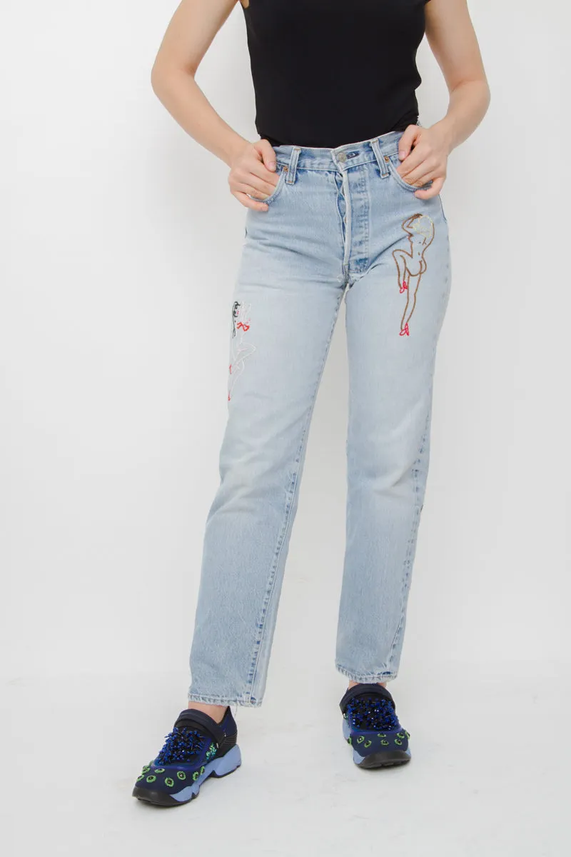 PINUP EMBROIDERED JEANS