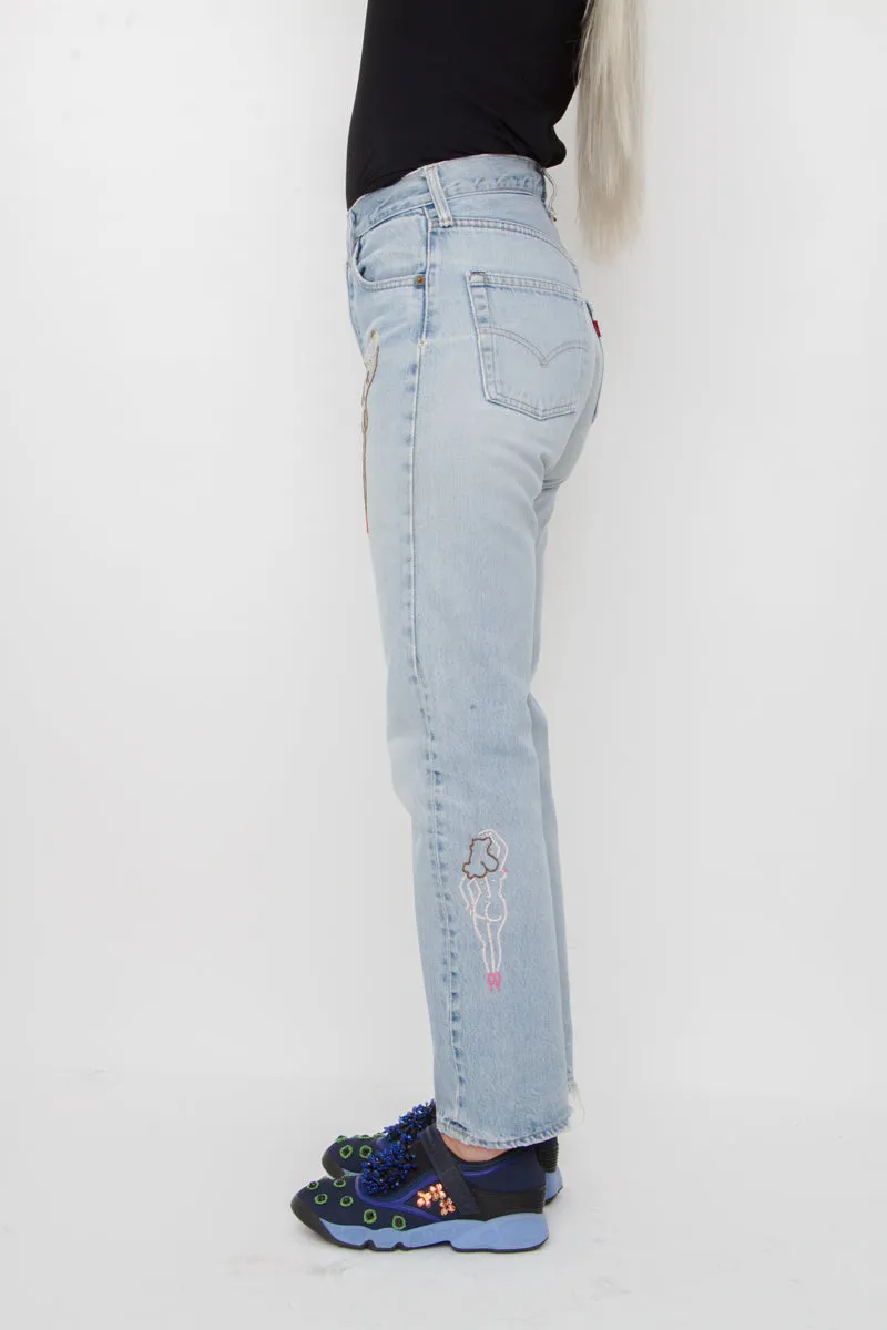 PINUP EMBROIDERED JEANS
