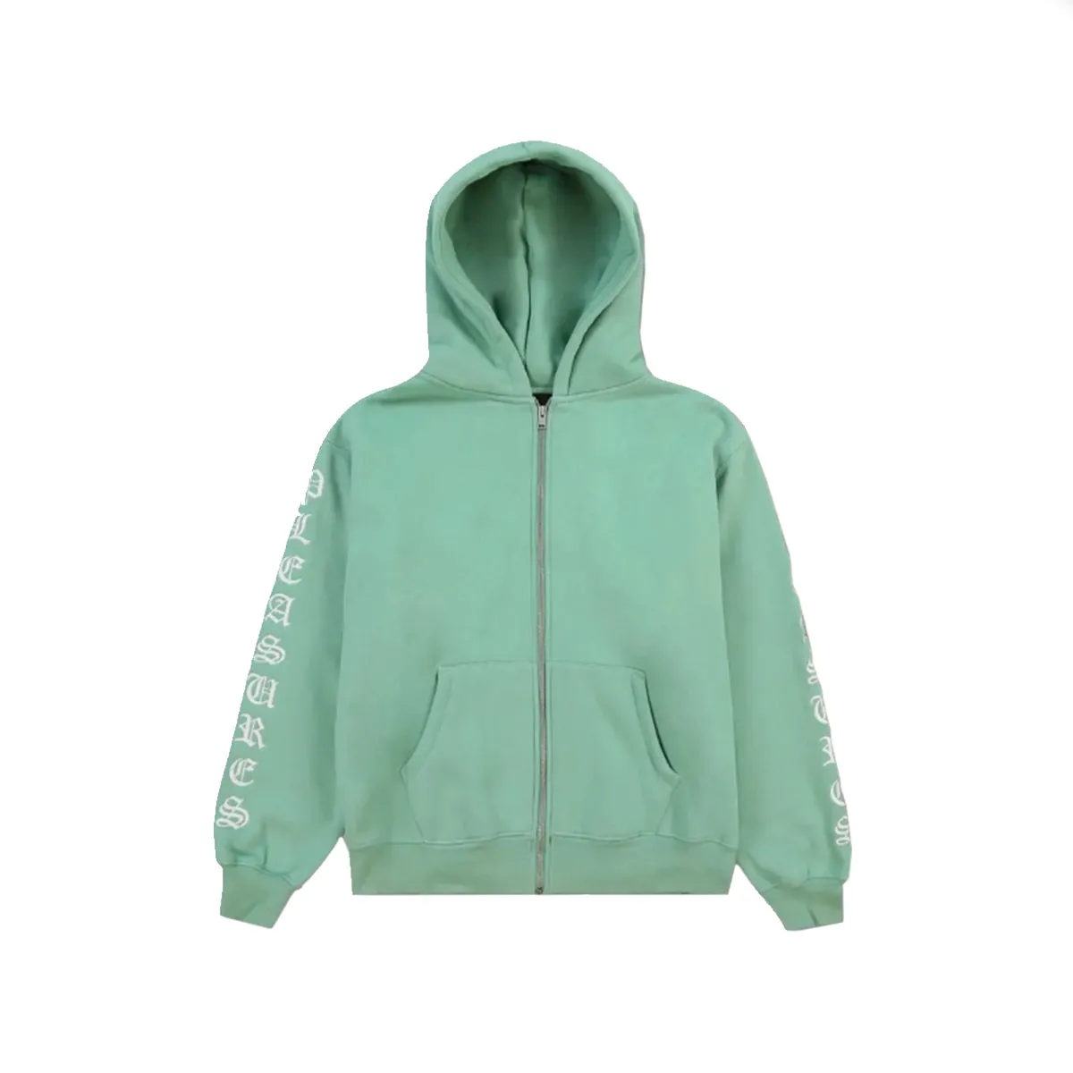 Pleasures OE Zip Up Hoodie - Matcha Green