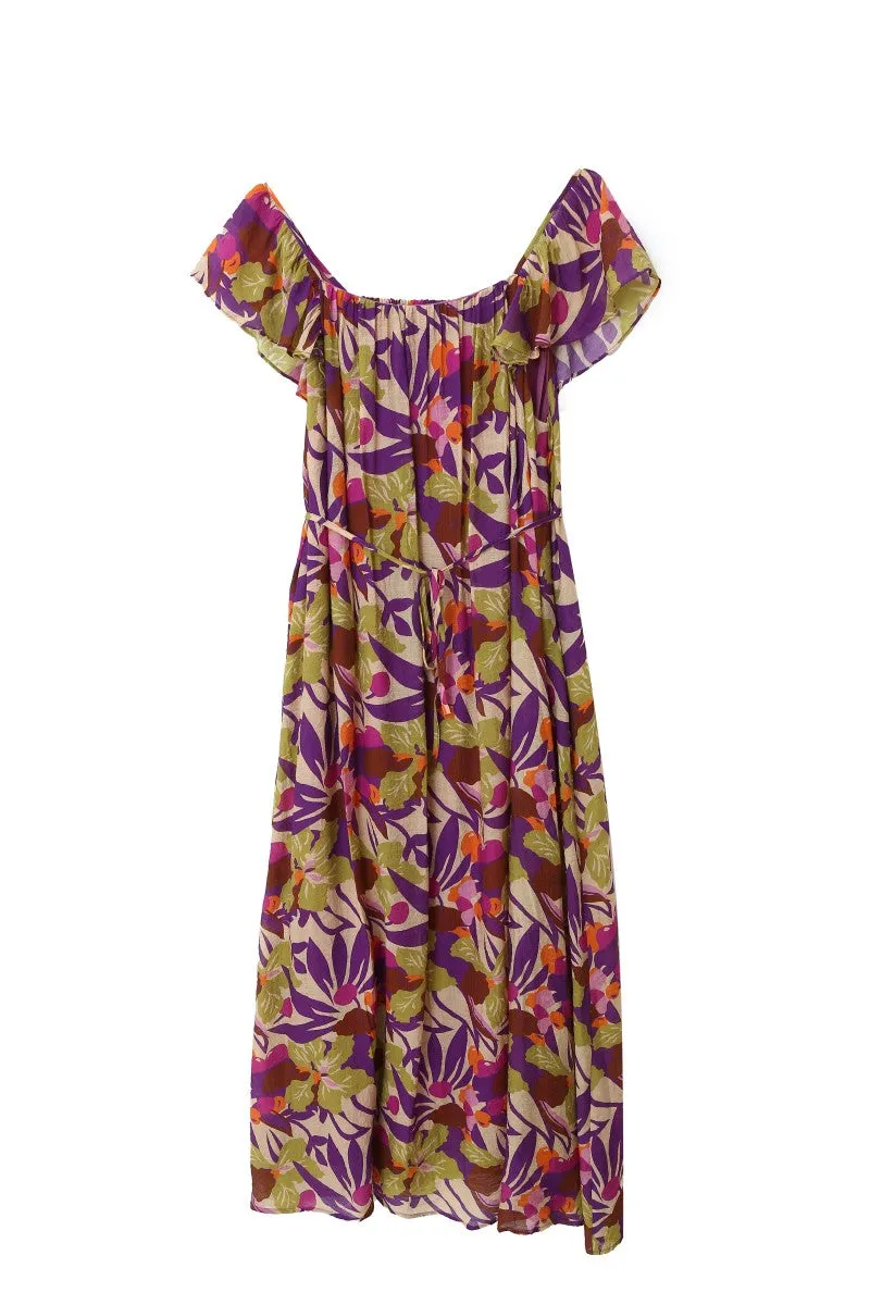 Purple Flowered Dress