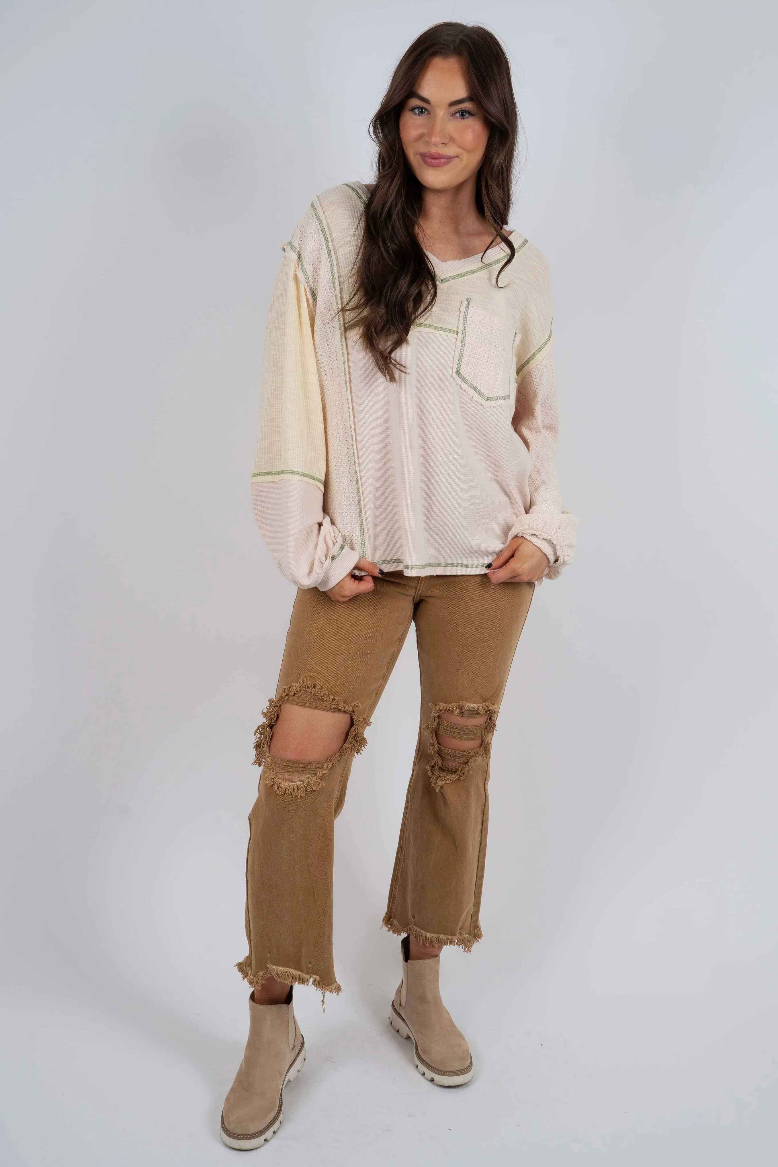 Risen Hailey Straight Leg Jeans (Mocha)