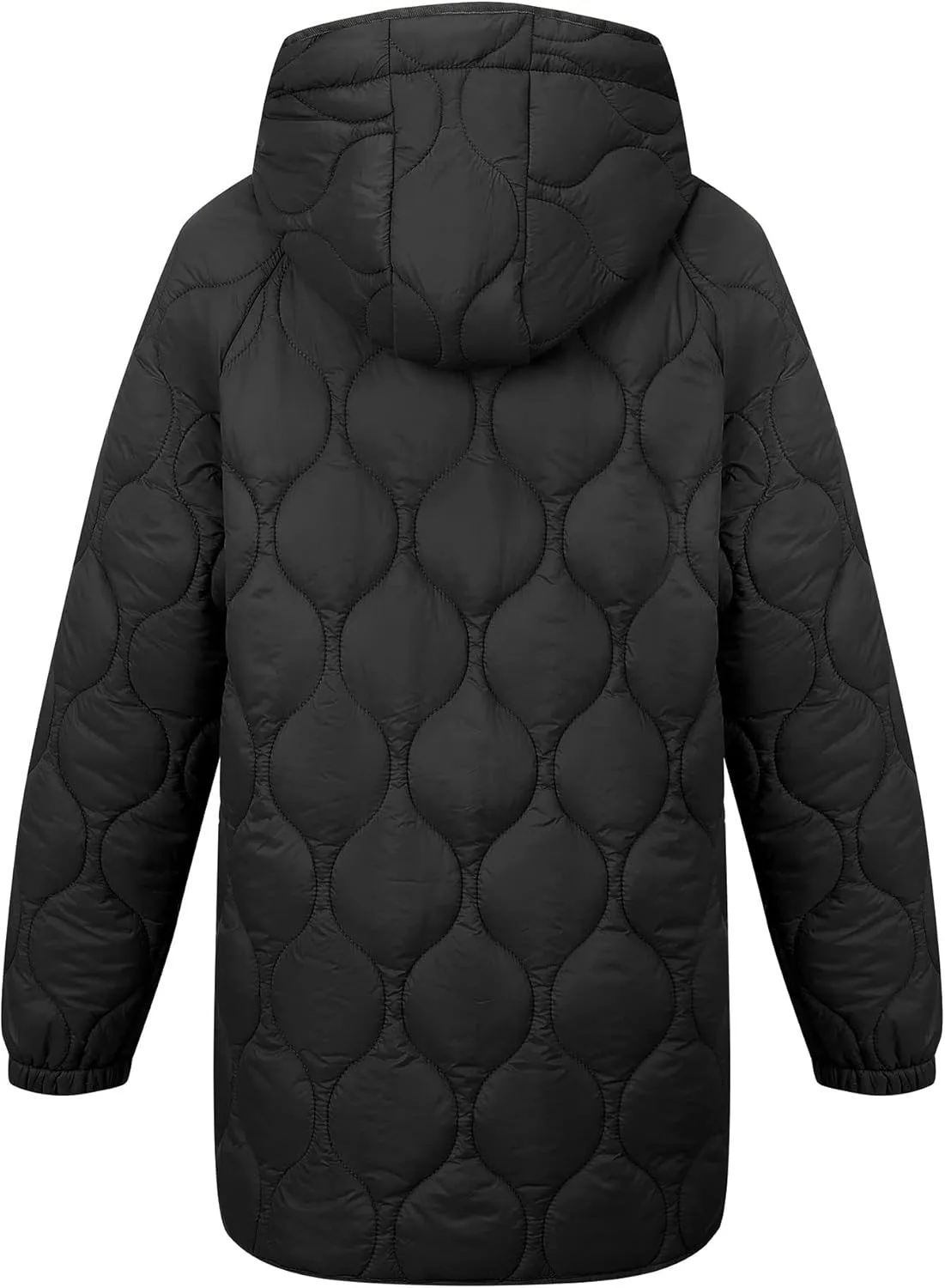 RISISSIDA Women Quilted Jacket Hooded Spring Fall Fashion, Loose lightweight Packable Transitional Puffer Coat