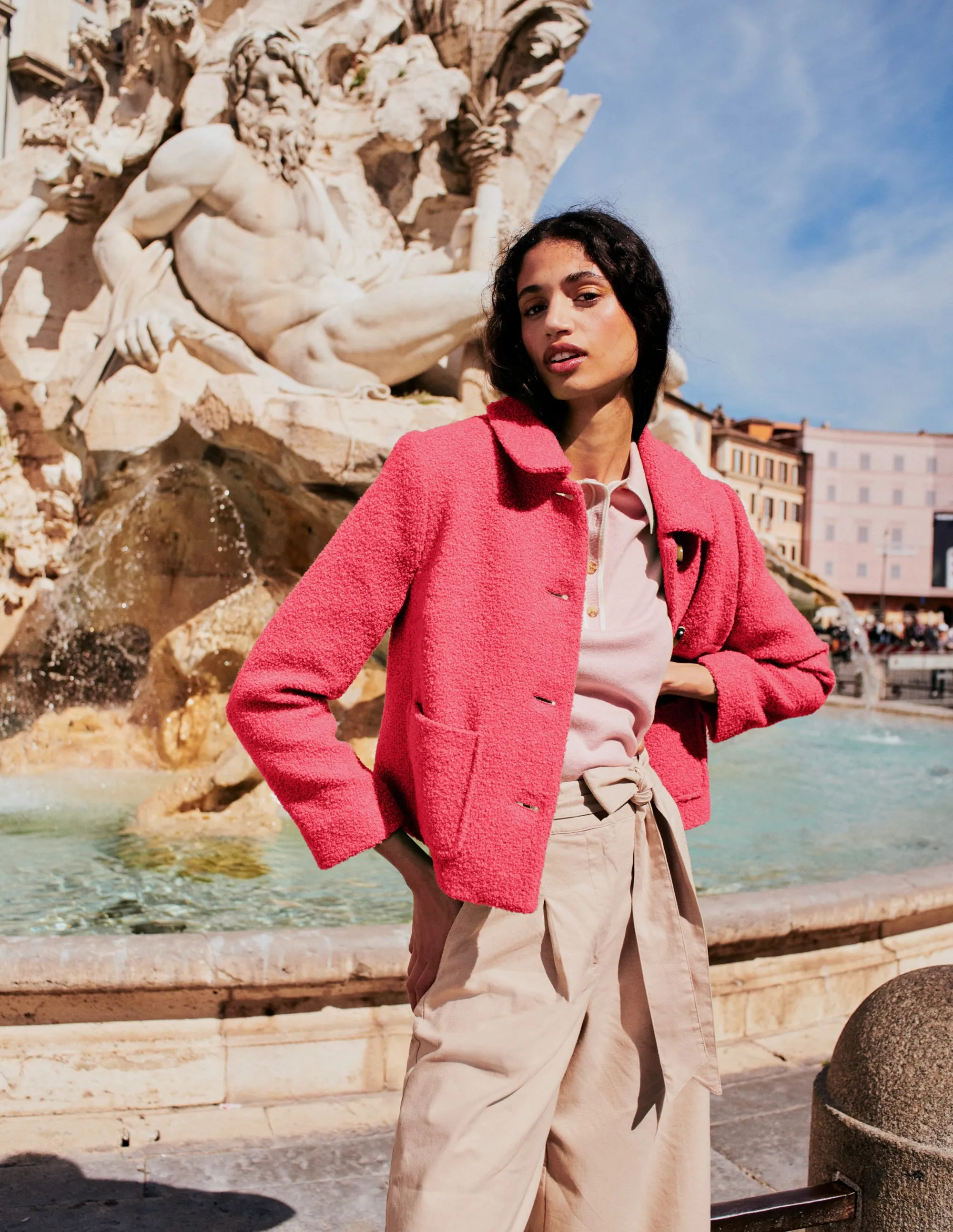 Rye Cropped Jacket-Teaberry