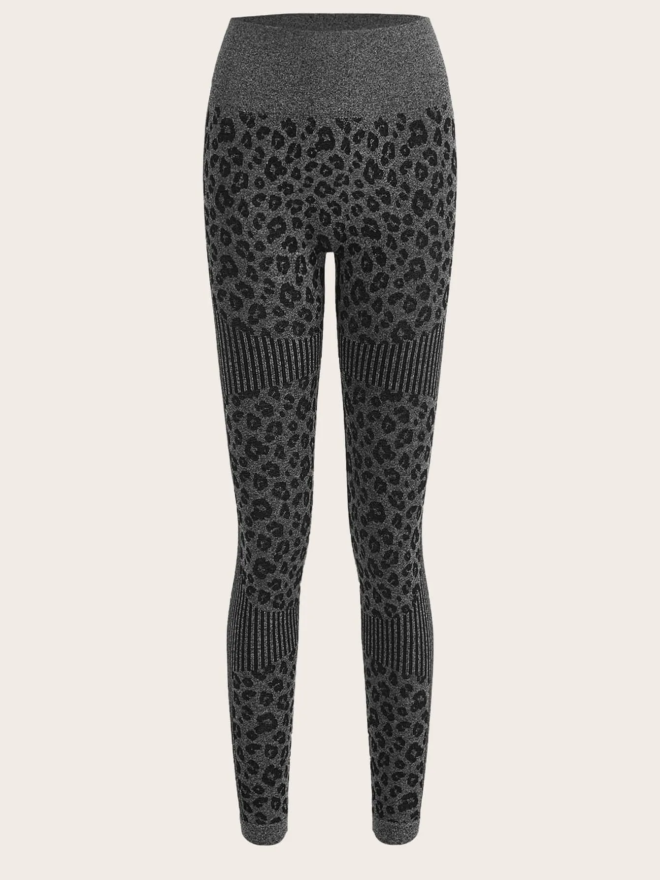 Seamless Leopard Print Wideband Waist Active Leggings SS23