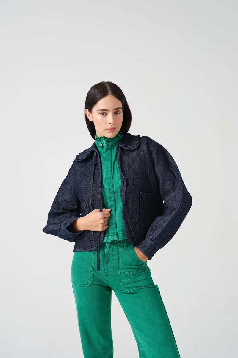 seventy mochi Heidi Jacket in Indigo Rinse