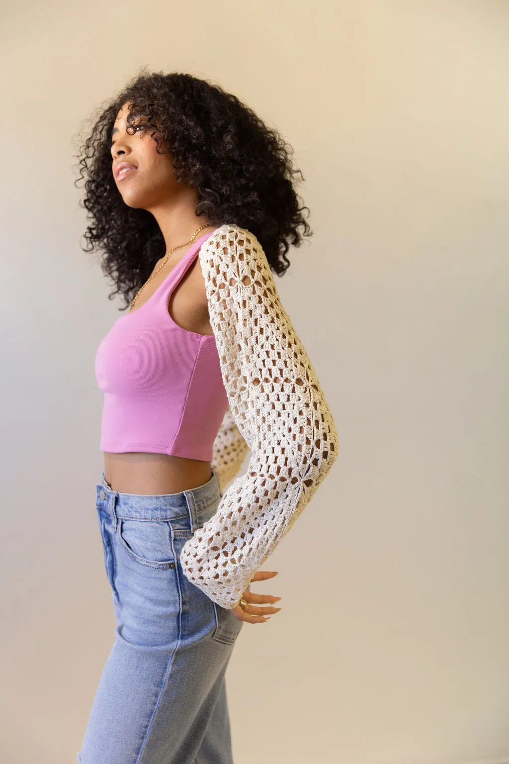 Should Stay Sleeveless Crop Top