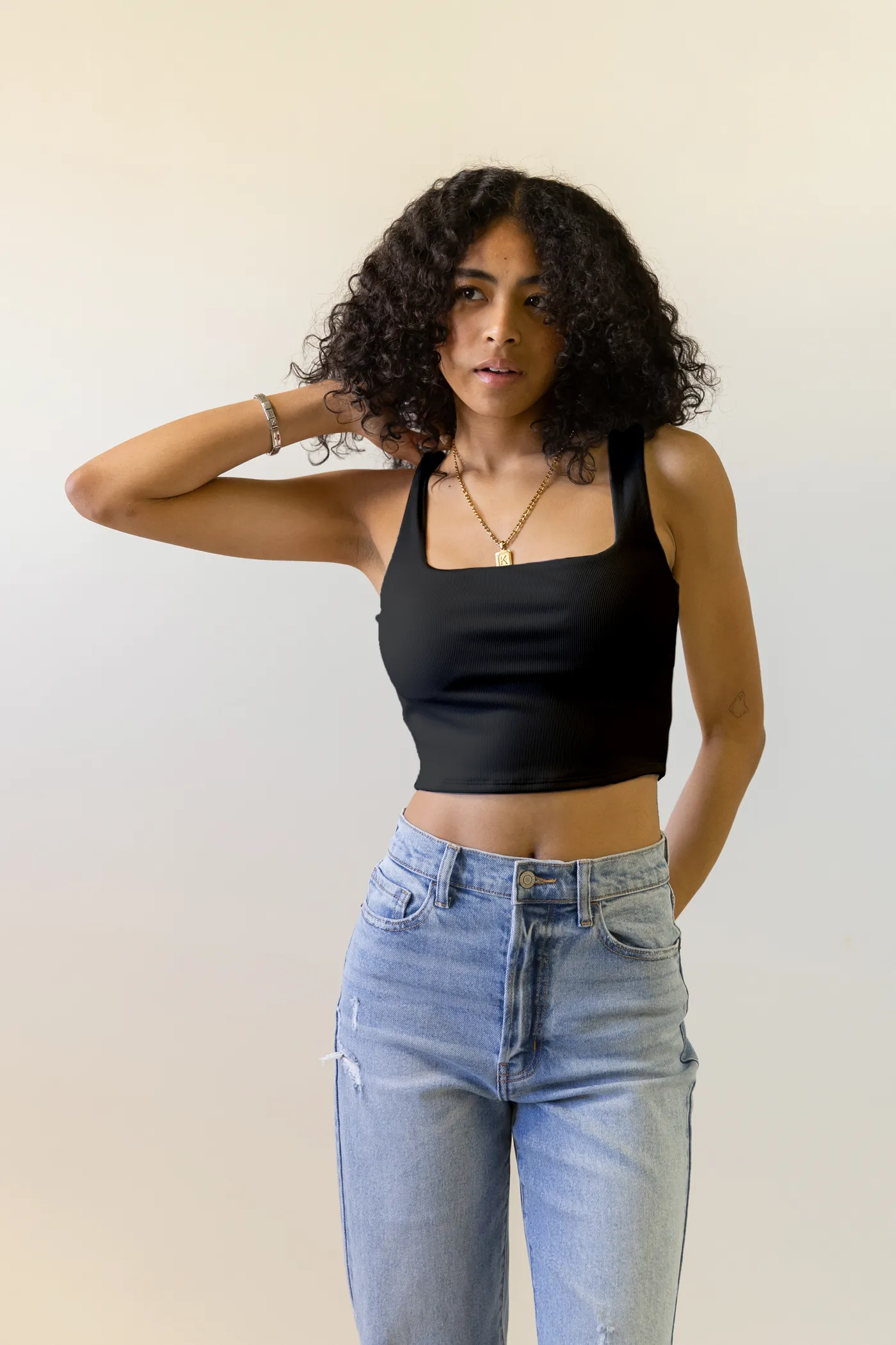 Should Stay Sleeveless Crop Top