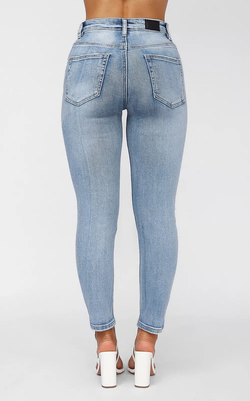 Slasher Straight Leg Jeans - Vintage Blue