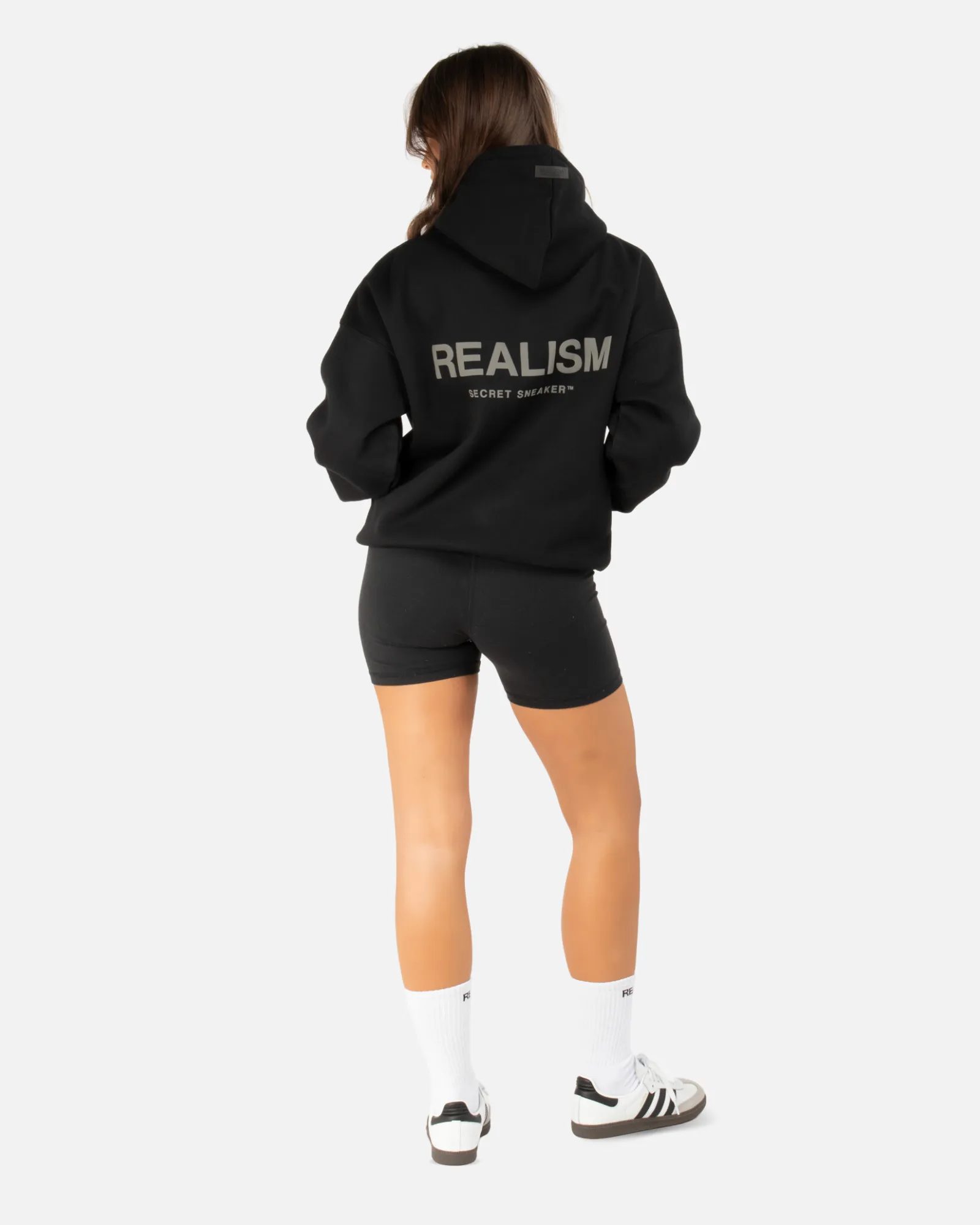SSS REALISM COURT BOXY HOODIE BLACK