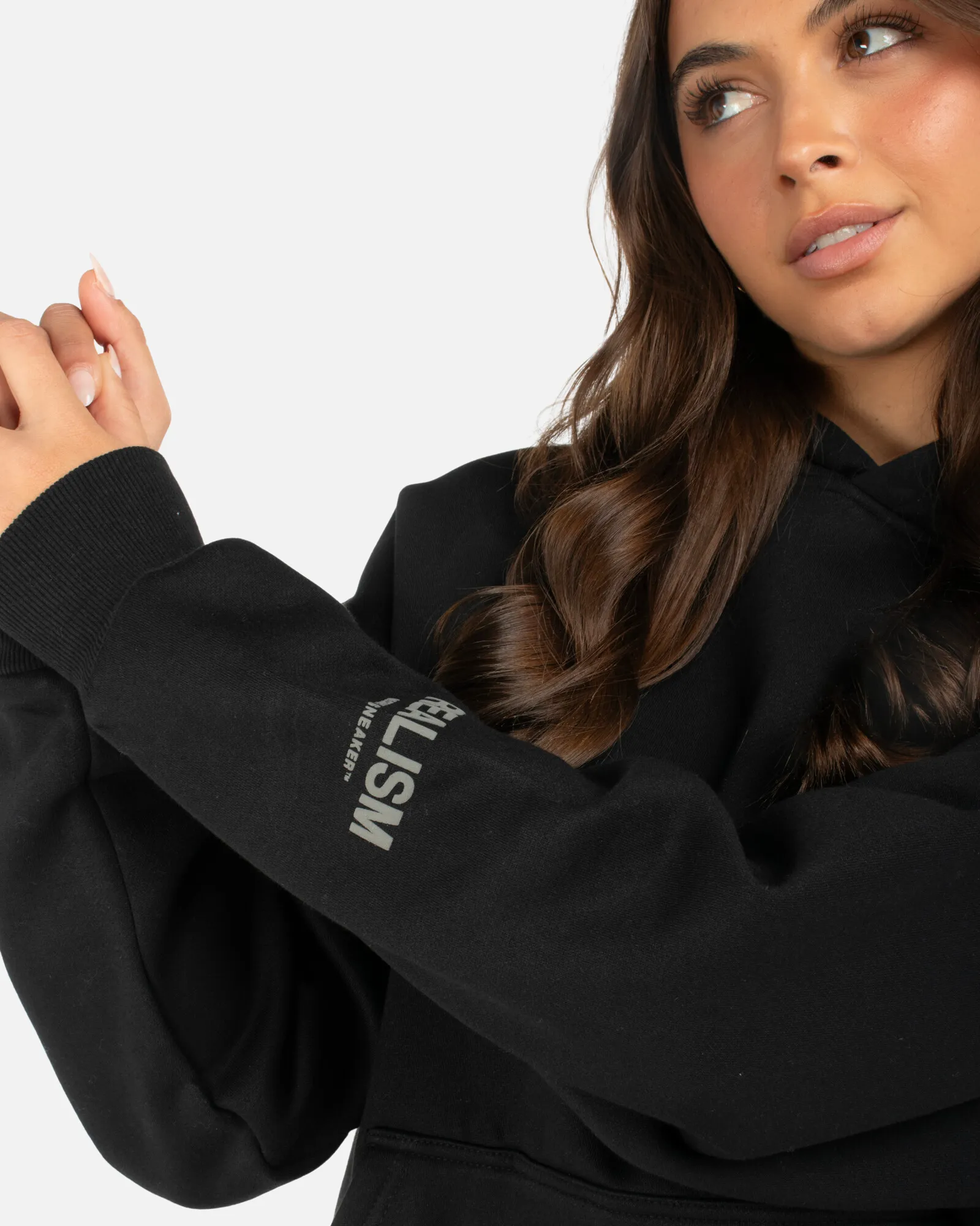 SSS REALISM COURT BOXY HOODIE BLACK